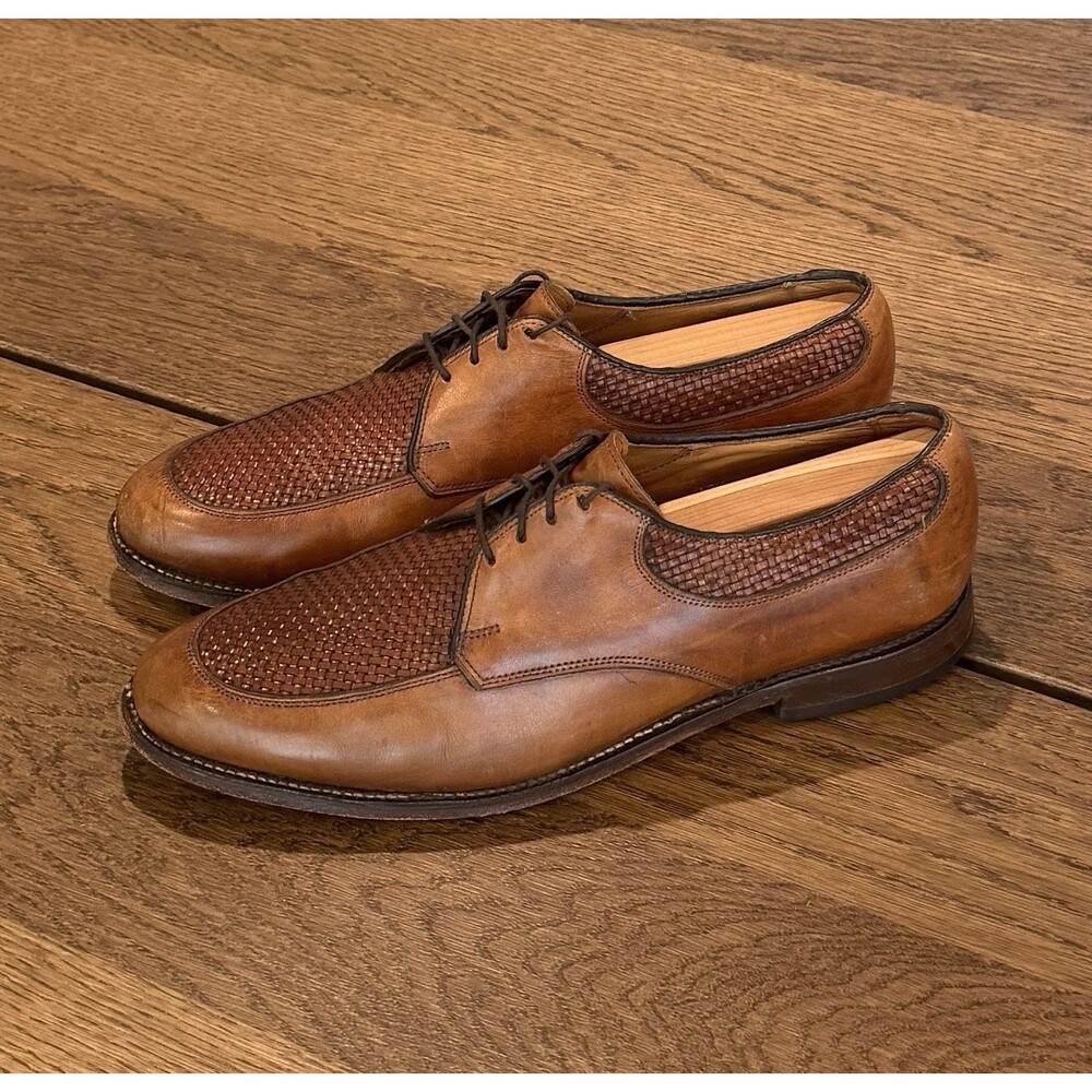 Allen Edmonds Norfolk Woven Leather Derby Oxford Dress Shoes Men’s Sz 10.5D - Picture 2 of 12